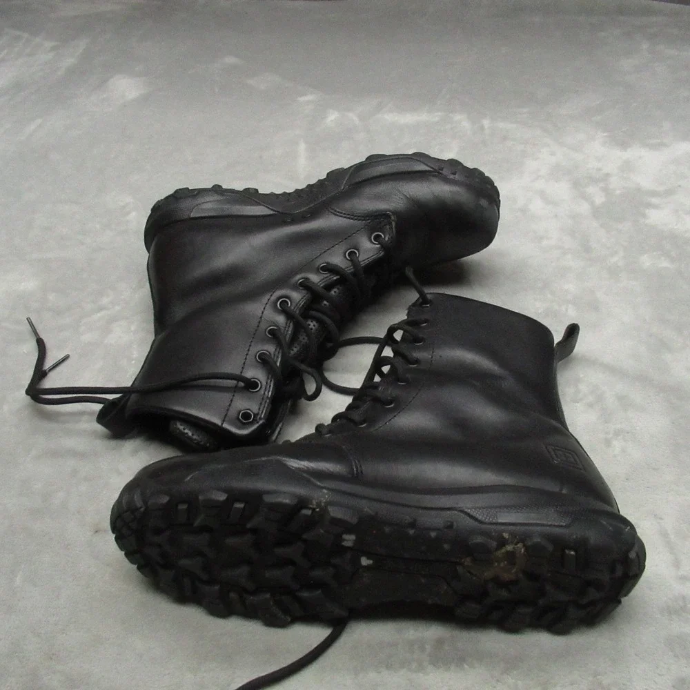 5.11 Men 8 Tactical Boots Black Leather Combat Military Duty Leather Performance